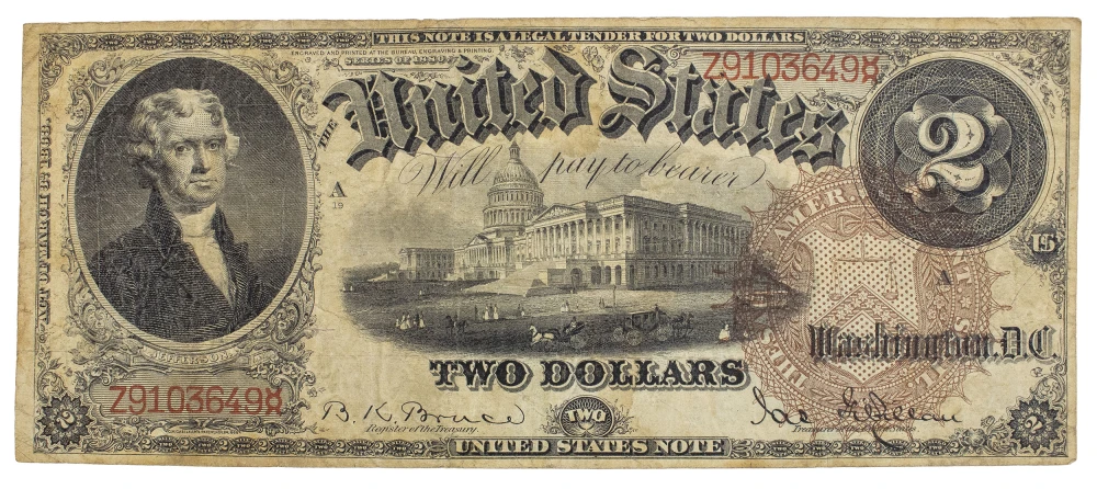VF Series 1880 $2 Legal Tender Note