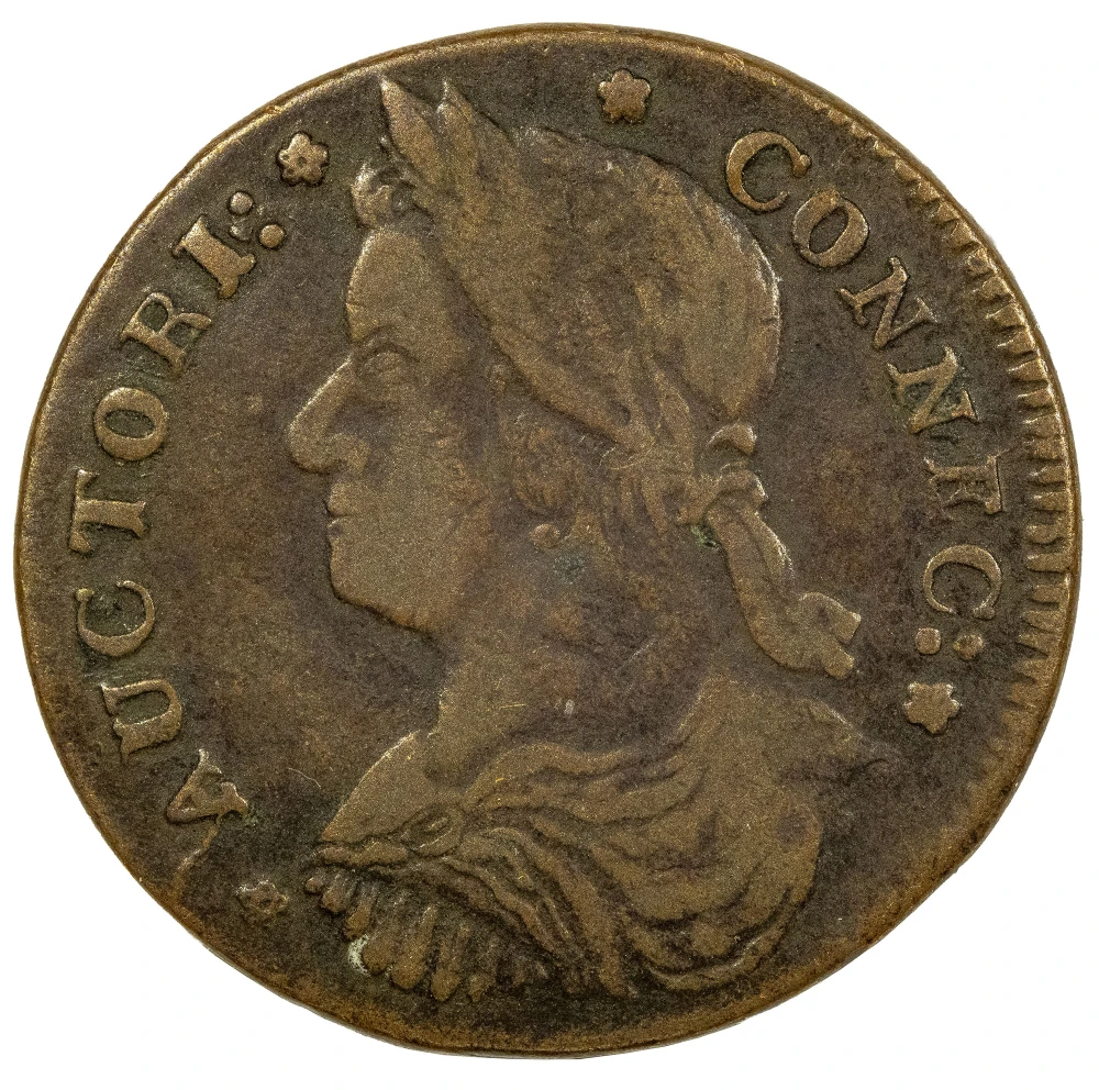 Connecticut. Choice VF-30 1787 Copper