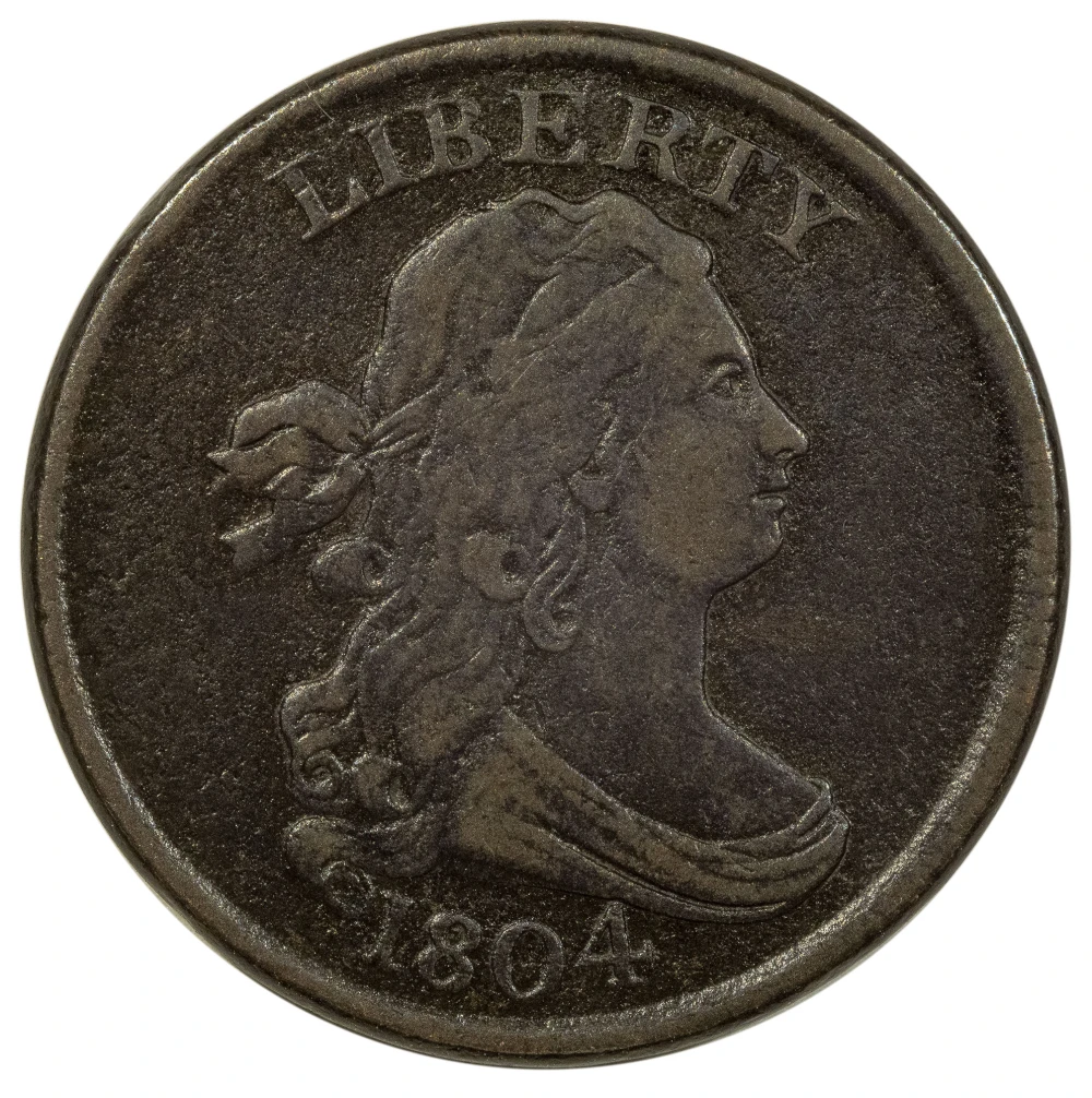 VF+ 1804 Half Cent