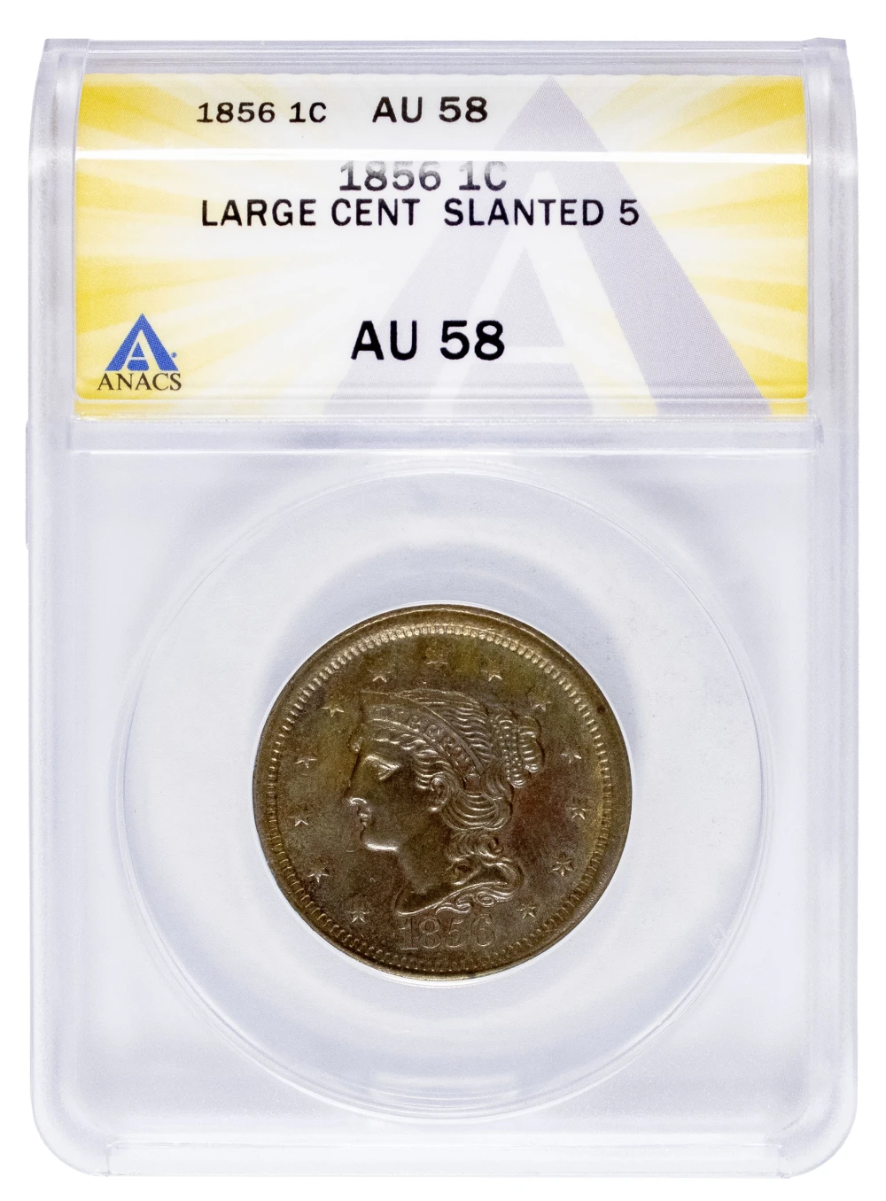 ANACS AU-58 1856 Large Cent