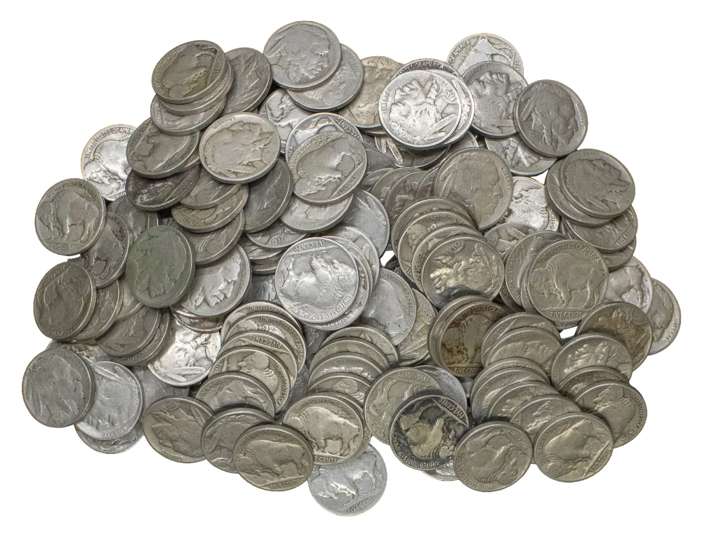 Mixed Date Hoard of Circulated Buffalo Nickels