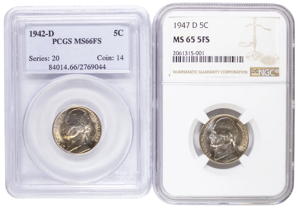 Certified Jefferson Nickel Pair