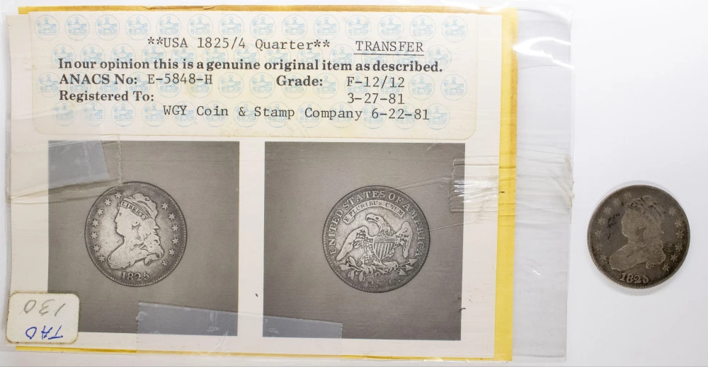 ANACS Fine-12 1825/4 Bust Quarter