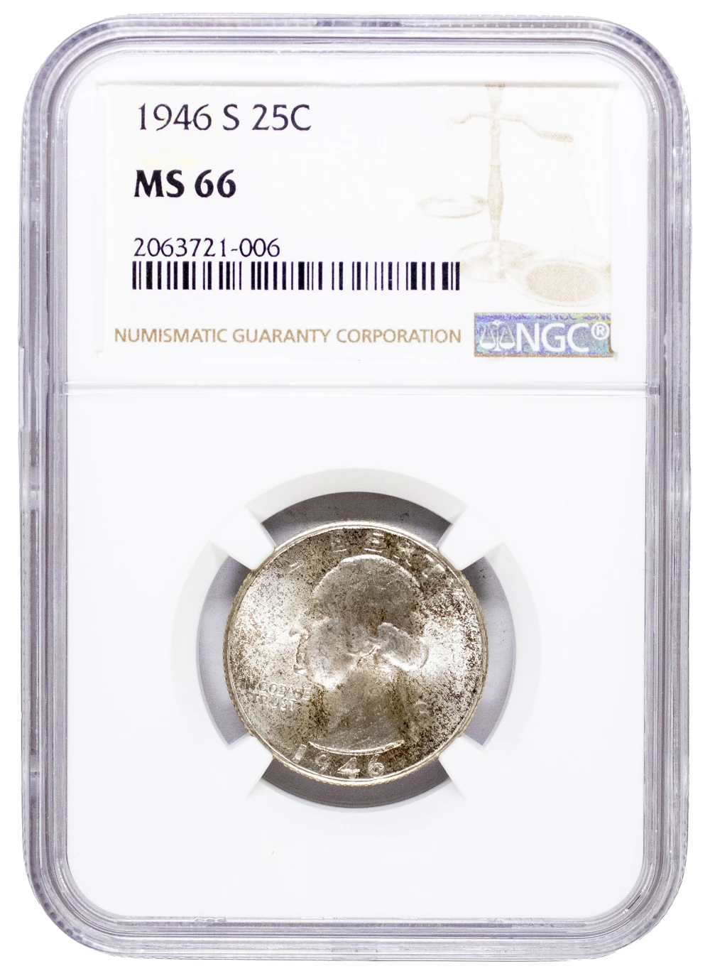 NGC MS-66 1946-S Quarter