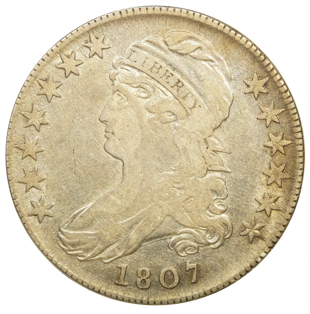 VF-20 1807 50/20 Bust Half Dollar