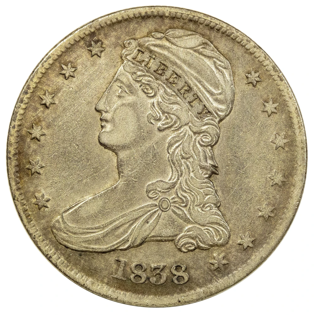 EF-40 Details 1838 Reeded Edge Half Dollar