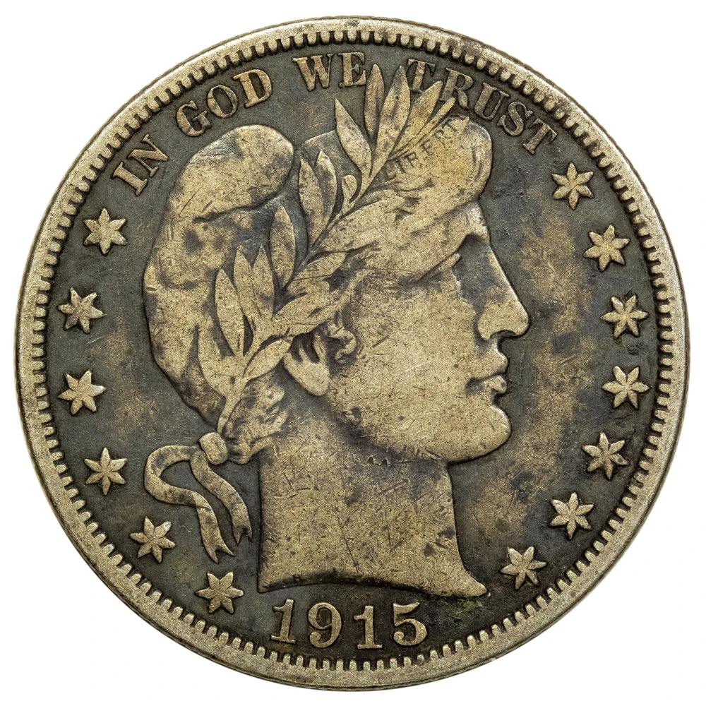 Fine-12 1915 Barber Half Dollar