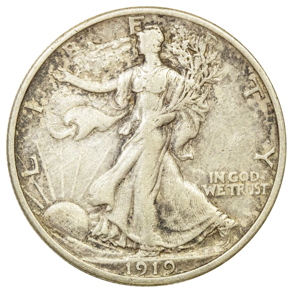EF Details 1919 Walking Liberty Half