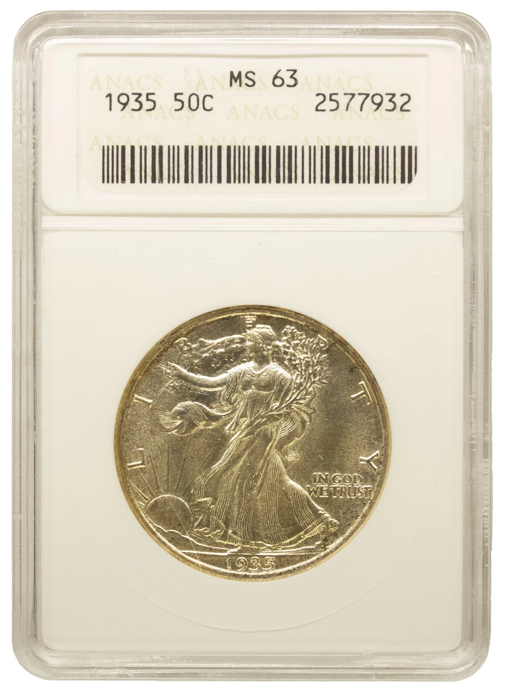 Pair Of ANACS Certified Walking Liberty Halves