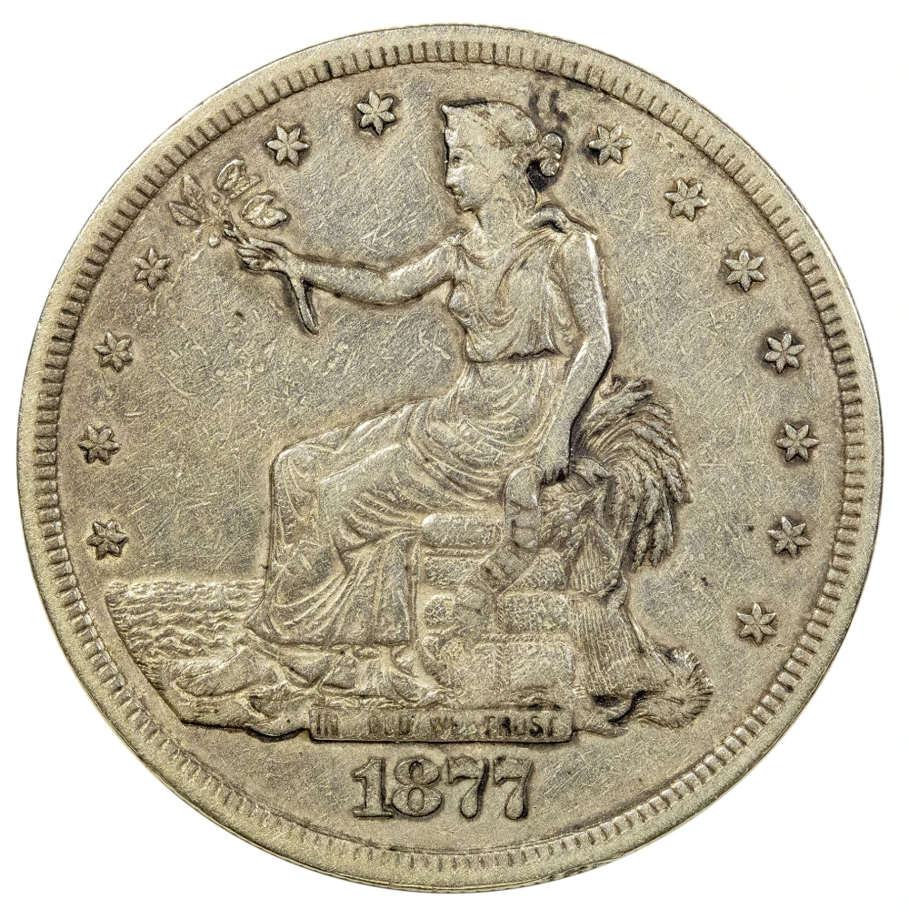 EF-40 1877-S Trade Dollar