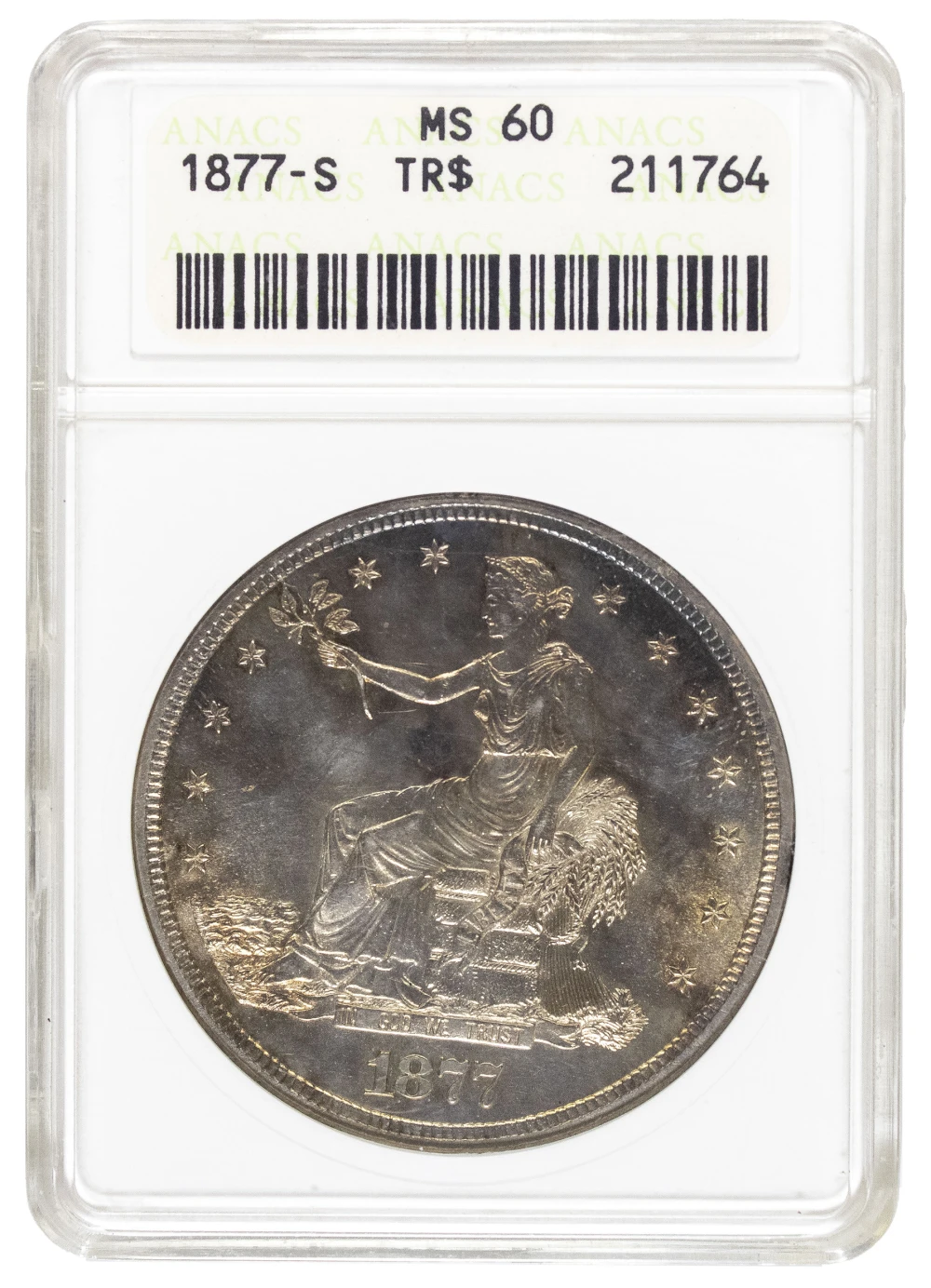 ANACS MS-60 1877-S Trade Dollar