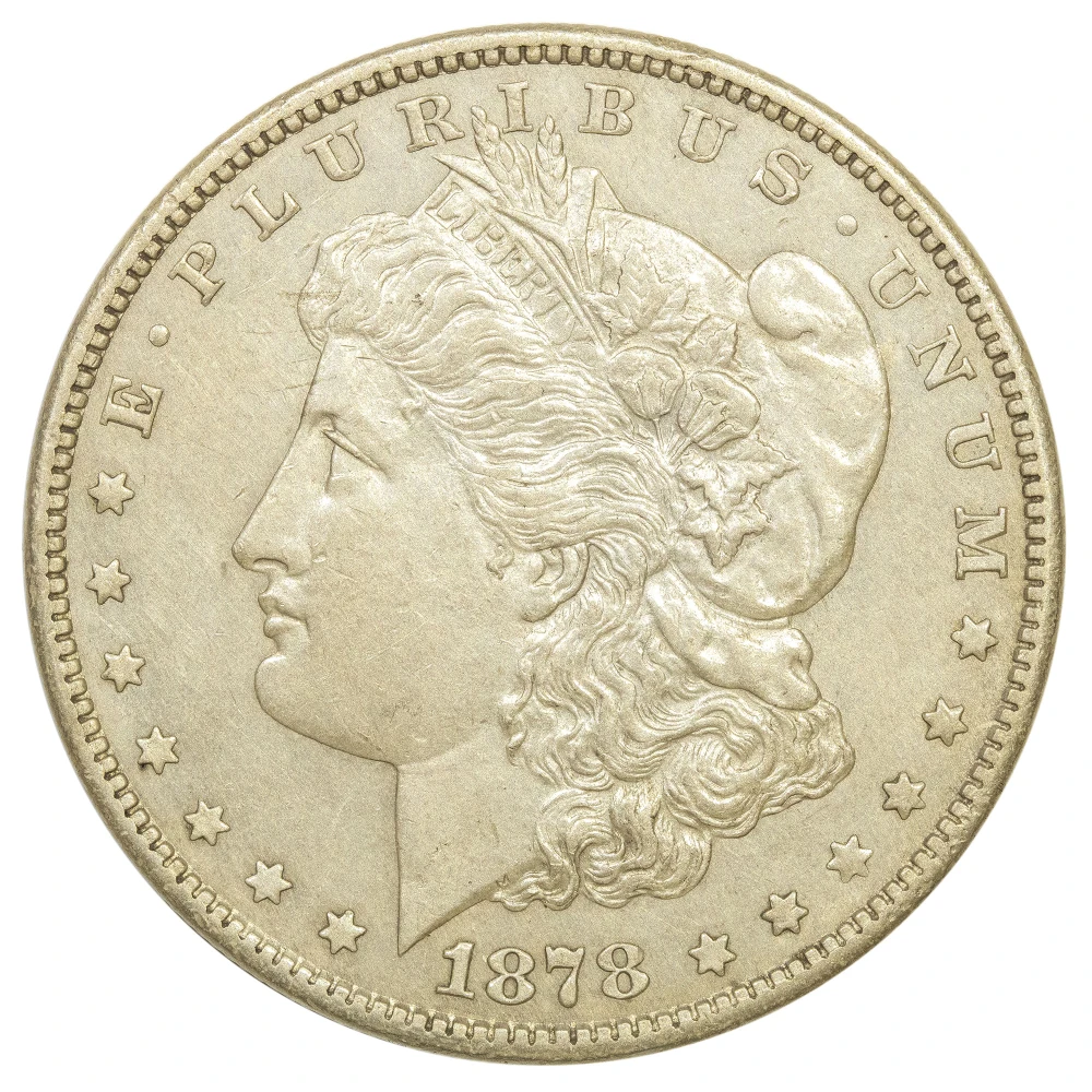 AU-58 Details 1878-CC Morgan Dollar