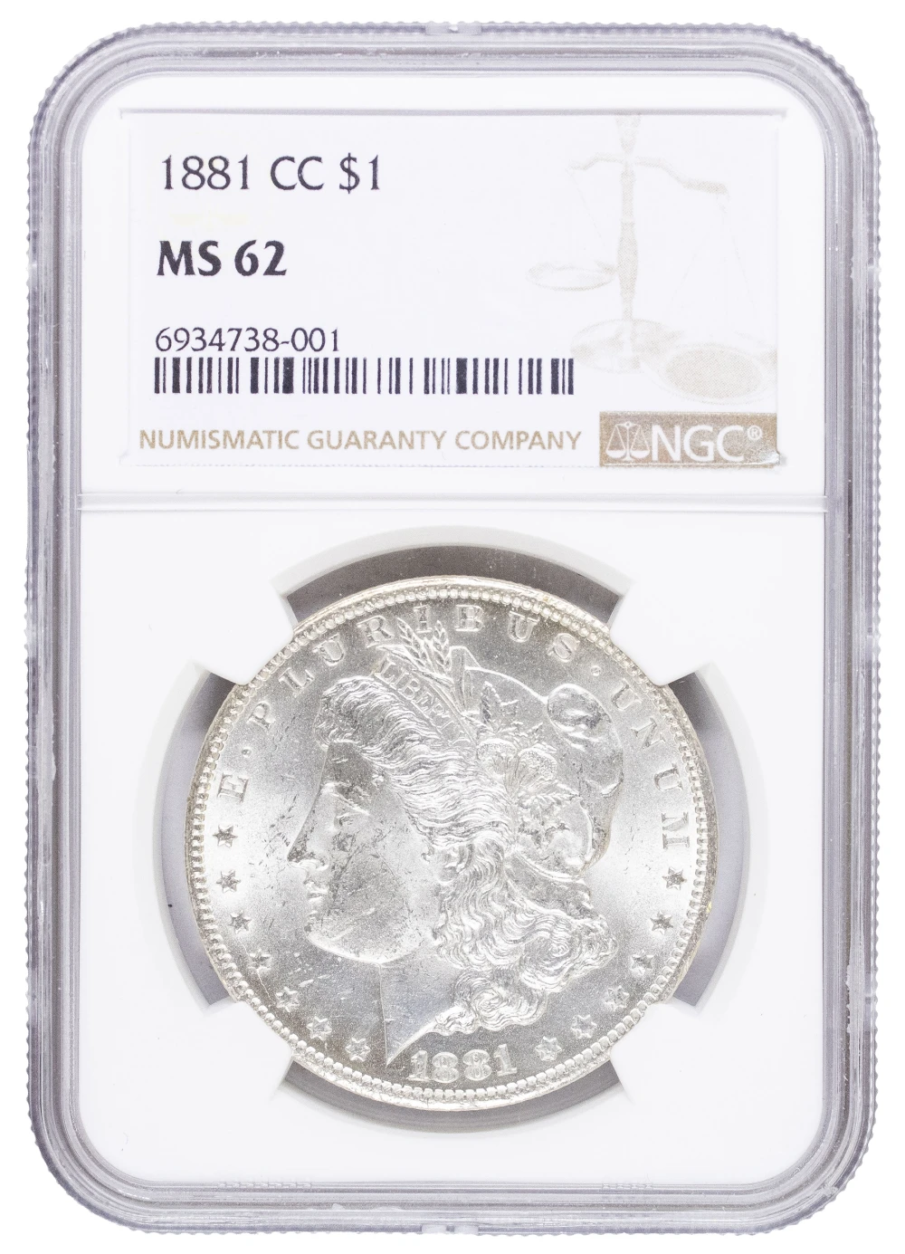 NGC MS-62 1881-CC Morgan Dollar