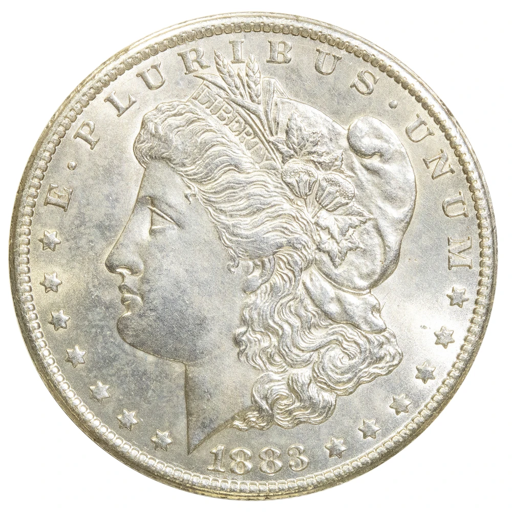 MS-60 or Finer Details 1883-CC Morgan Dollar
