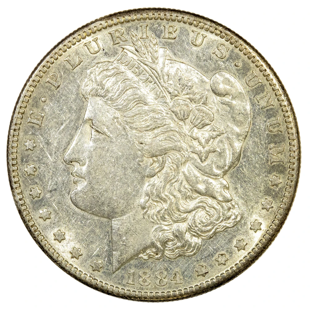 AU-50 1884-S Morgan Dollar
