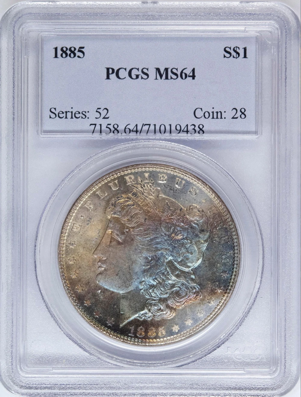 PCGS MS-64 Toned 1885 Morgan Dollar