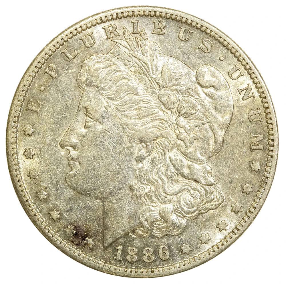 AU-50 or Finer 1886-S Morgan Dollar