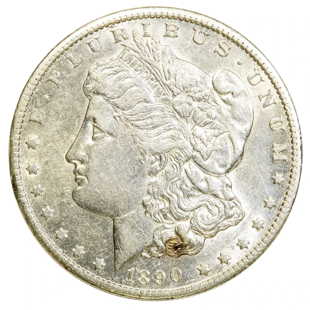 AU-50 or Finer 1890-CC Morgan Dollar