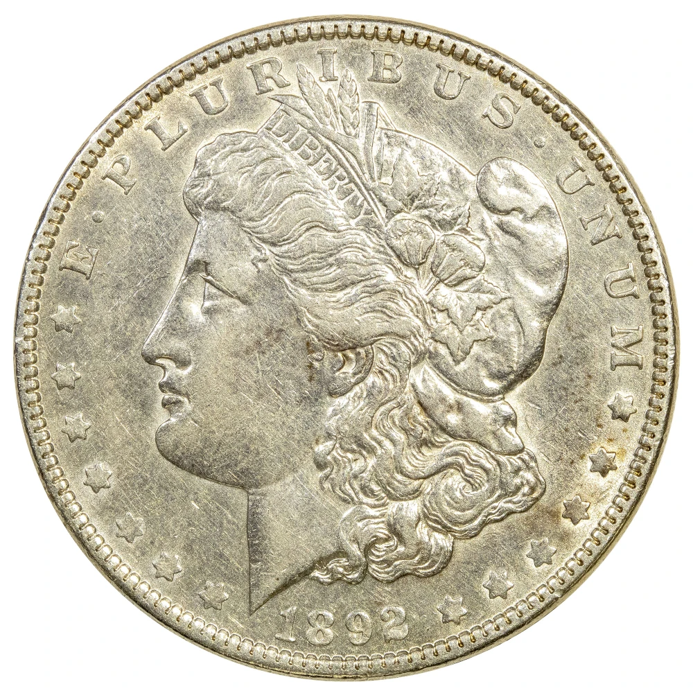 AU-50 Details 1892 Morgan Dollar