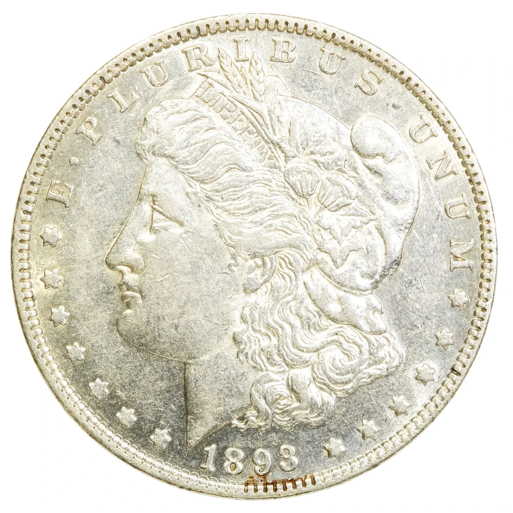 AU-50 or Finer 1893 Morgan Dollar