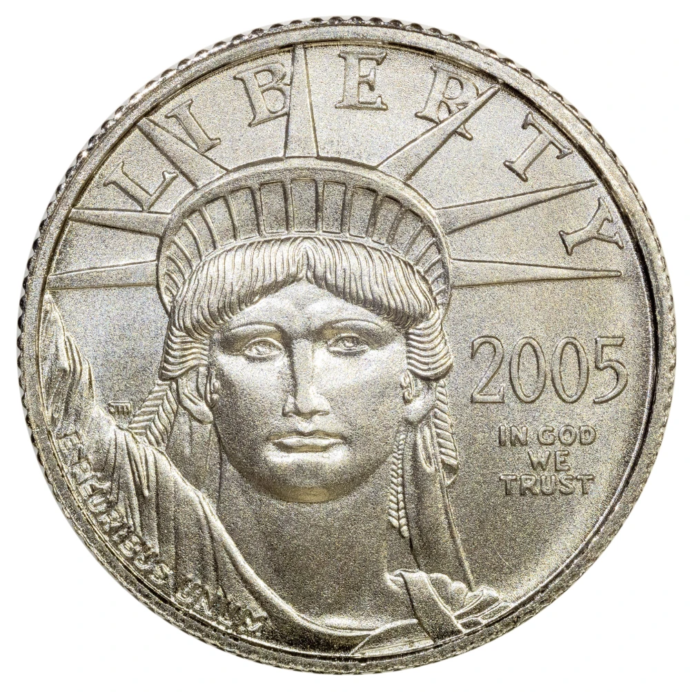 Gem BU 2005 Tenth-Ounce Platinum Eagle