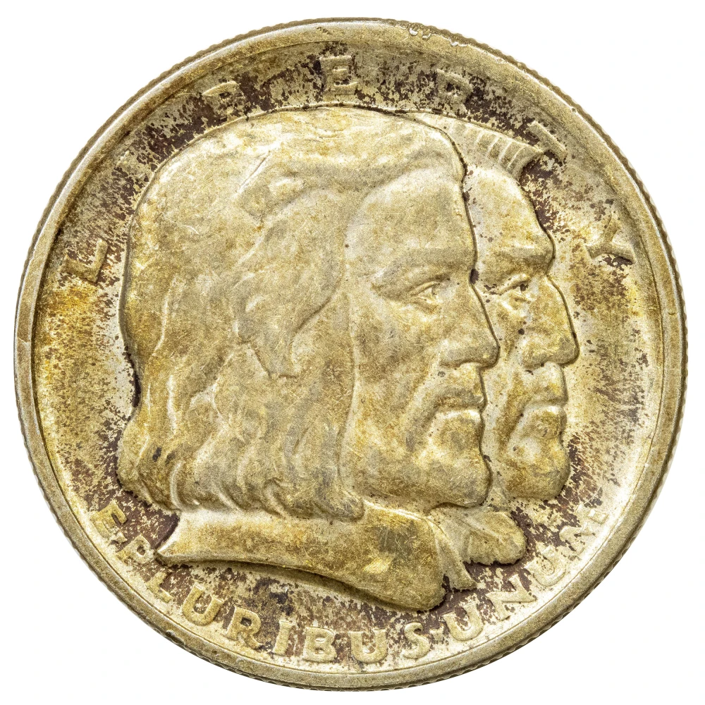 Toned AU-50 1936 Long Island Half Dollar