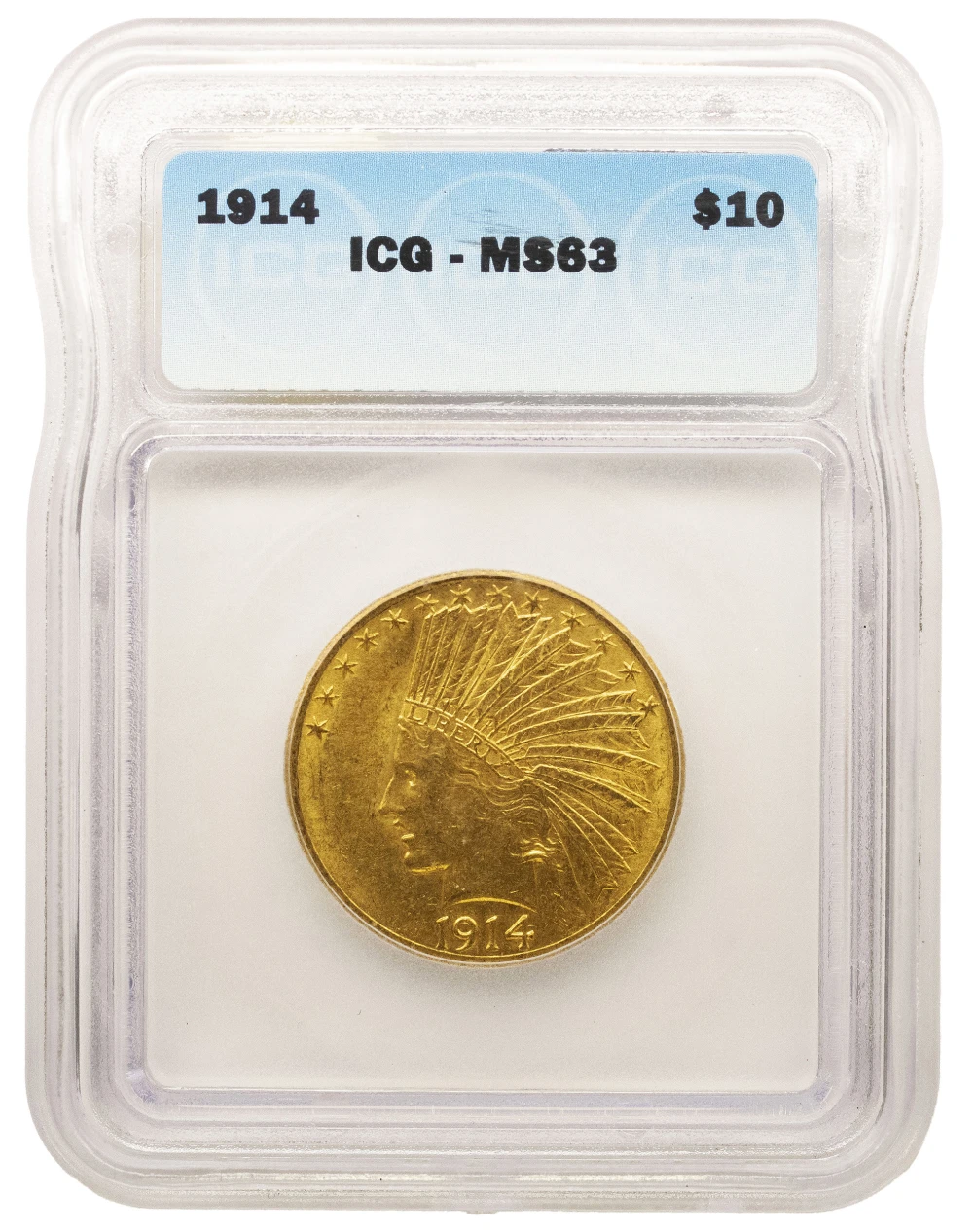 ICG MS-63 1914 Gold $10 Indian