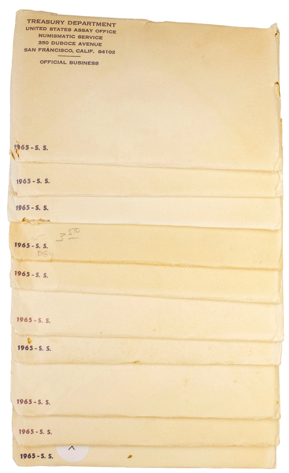 10 Sealed 1965 Special Mint Sets