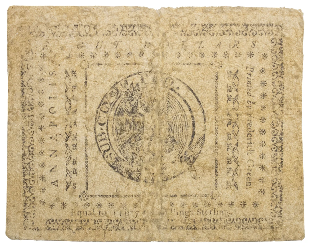 Maryland. Annapolis. December 7, 1775 $8 Note