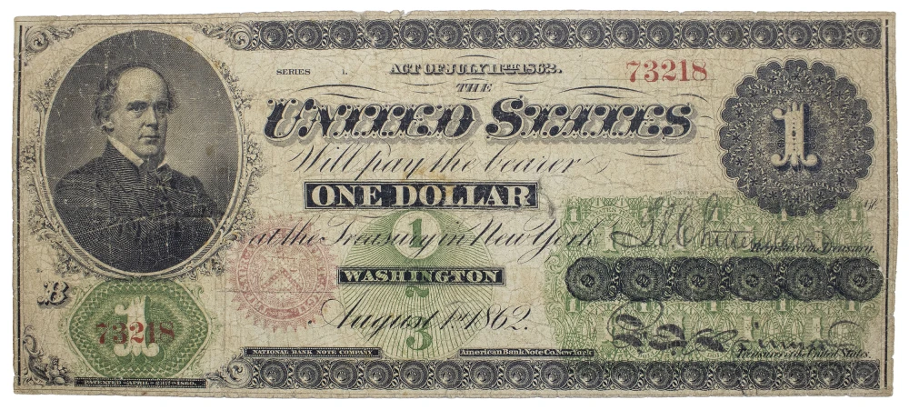 VG-Fine Series 1862 Greenback $1 Note