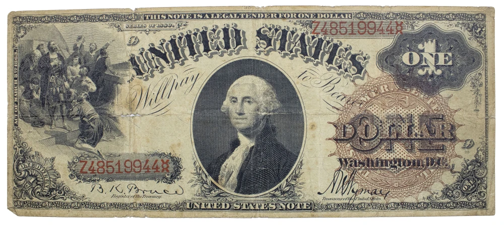 Fine Series 1880 United States $1 Note
