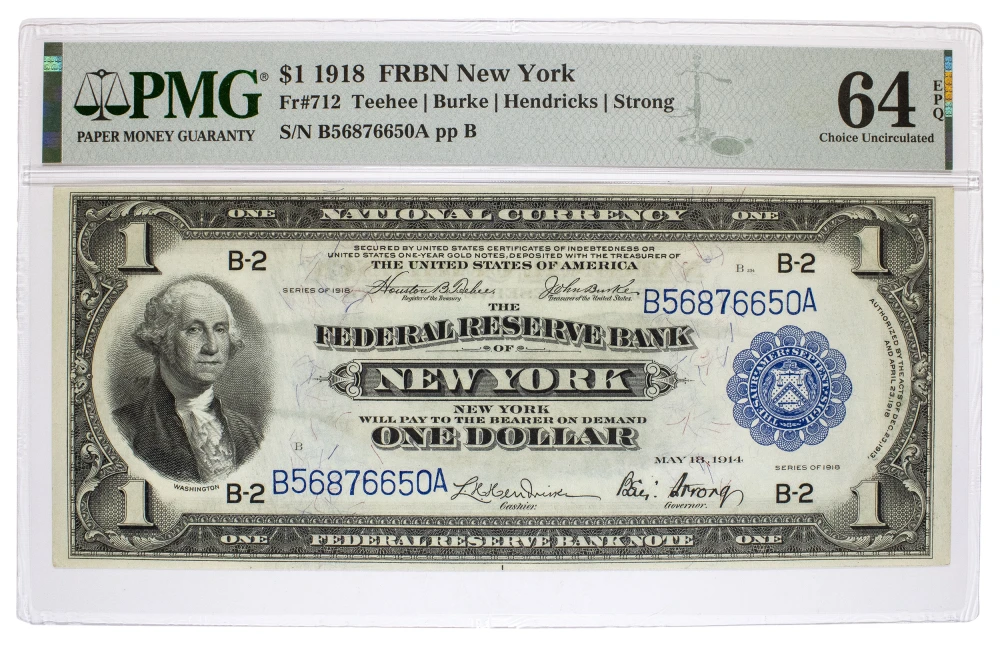 PMG Unc-64 EPQ 1918 $1 Note