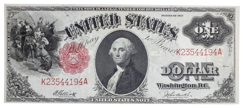 Crisp UNC 1917 $1 Legal Tender