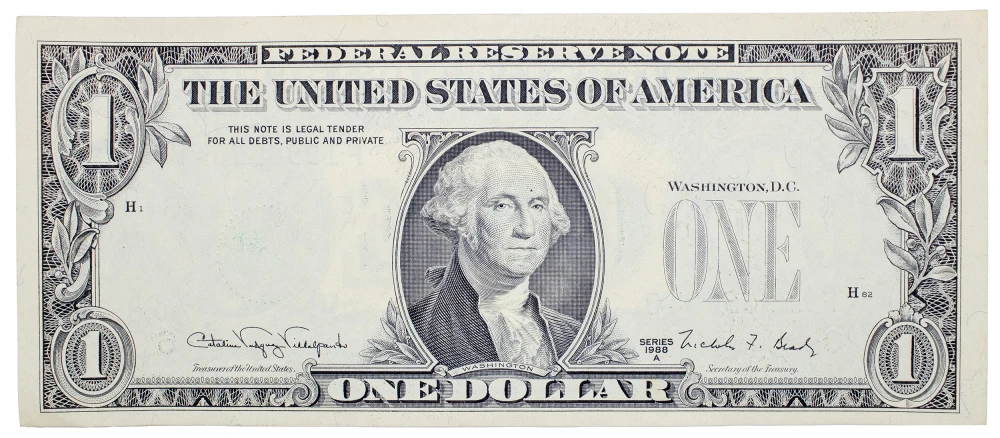Choice AU 1988-A Overprint $1 Note