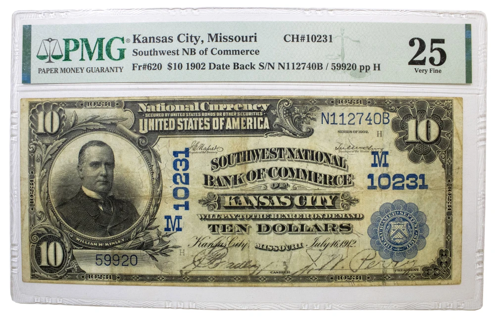 PMG VF-25 Series 1902 Dateback $10