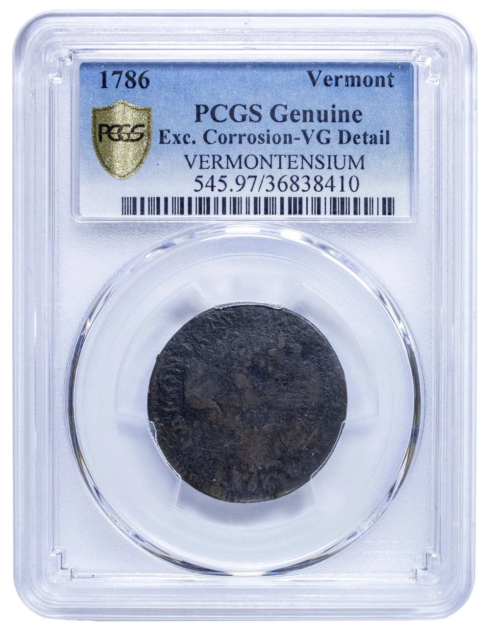 PCGS VG Details 1786 Vermont Copper