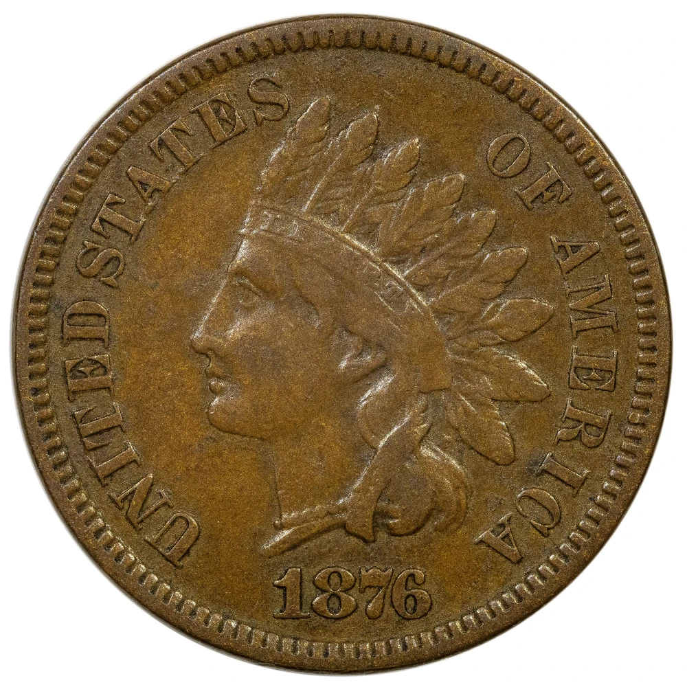 VF-35 1876 Indian Cent