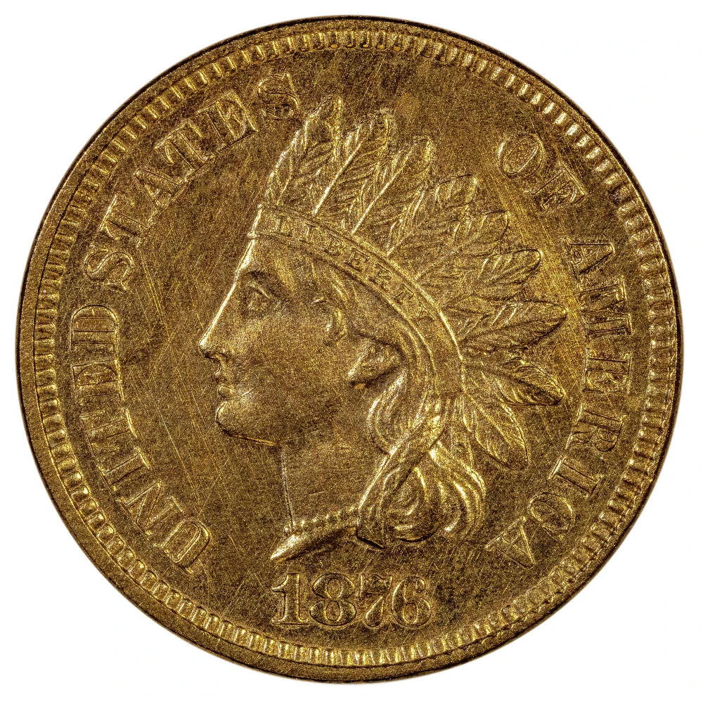 Proof-60 Details 1876 Indian Cent