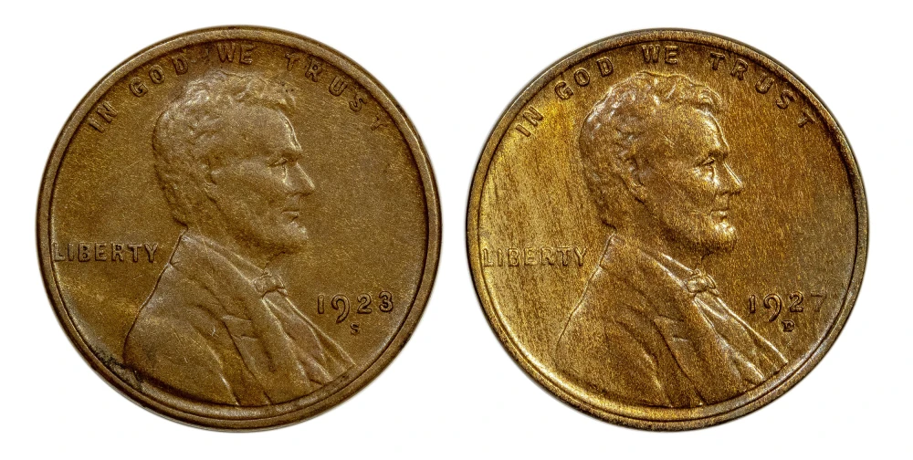 AU Pair of 1920s Lincoln Cents