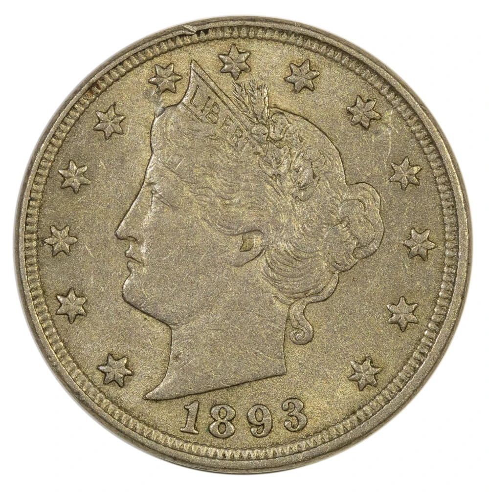 AU-50 1893 Liberty Nickel