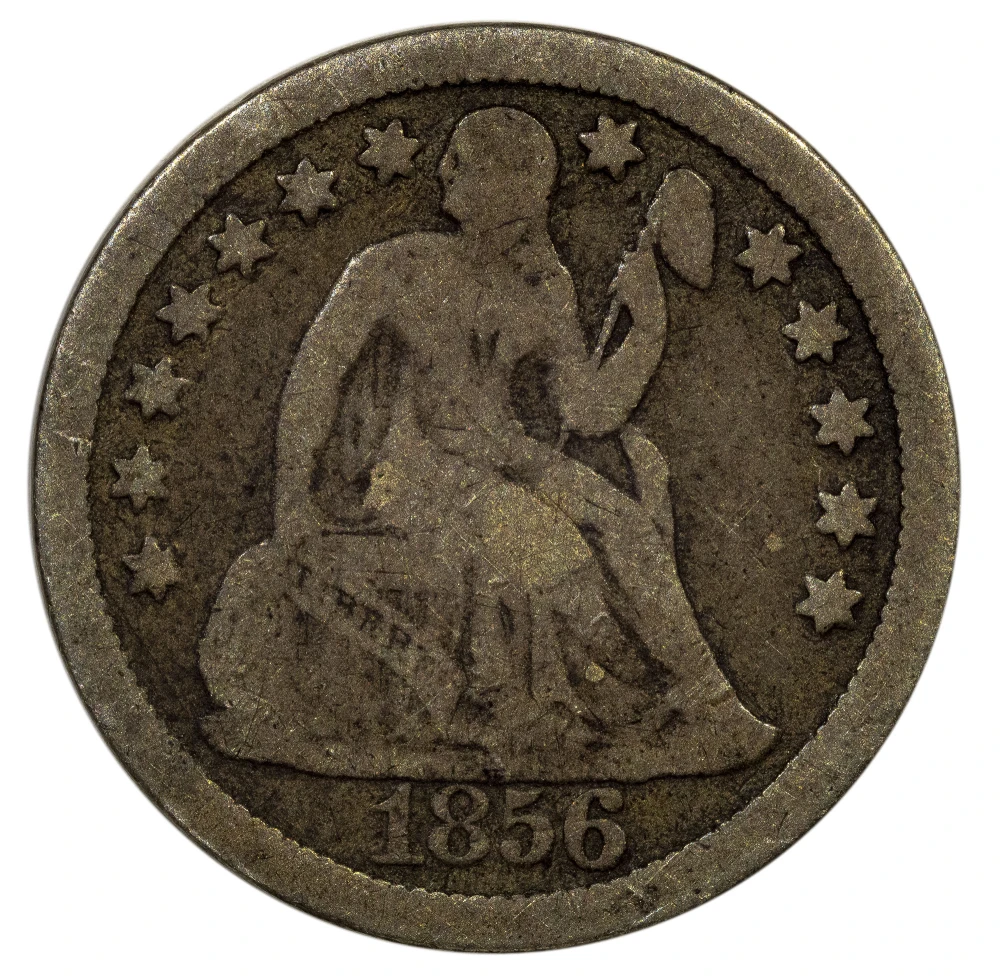 VG-F-10 1856 Large Date Dime