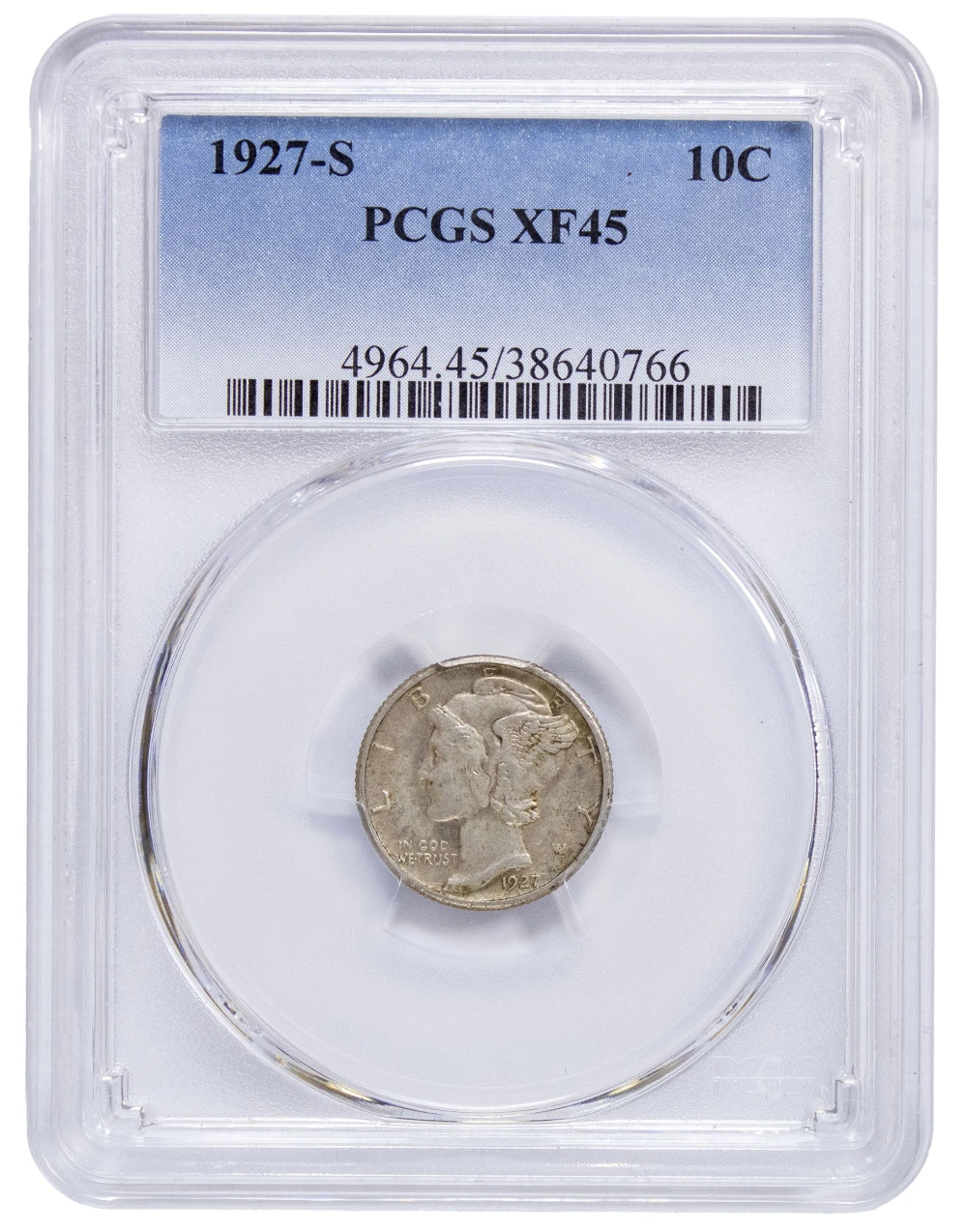 PCGS EF-45 Mercury Dime Duo