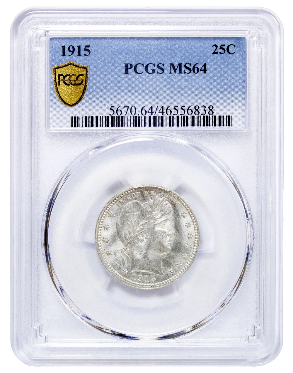 PCGS MS-64 1915 Barber Quarter