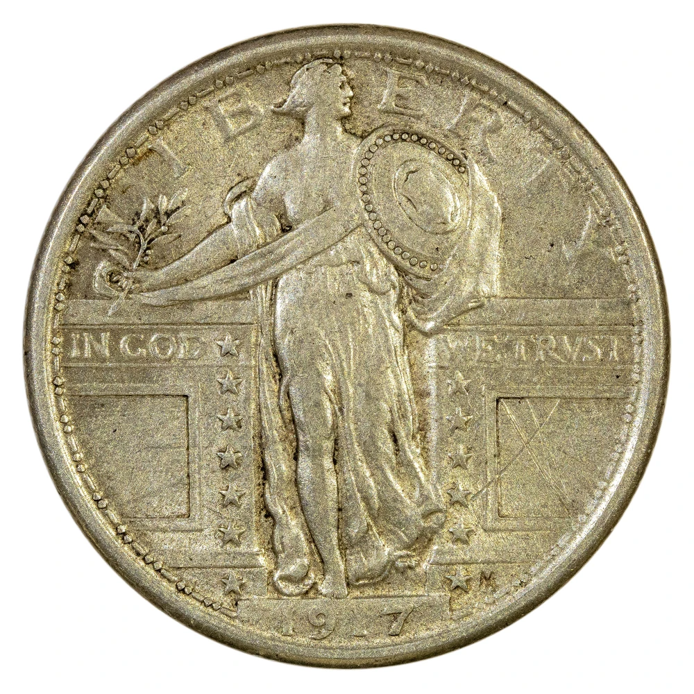 AU-50 1917 Type I Standing Liberty Quarter