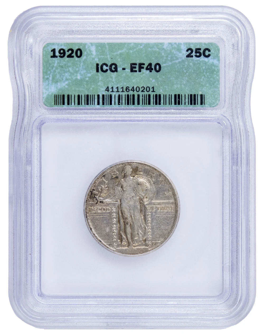 ICG EF-40 1920 Standing Liberty Quarter