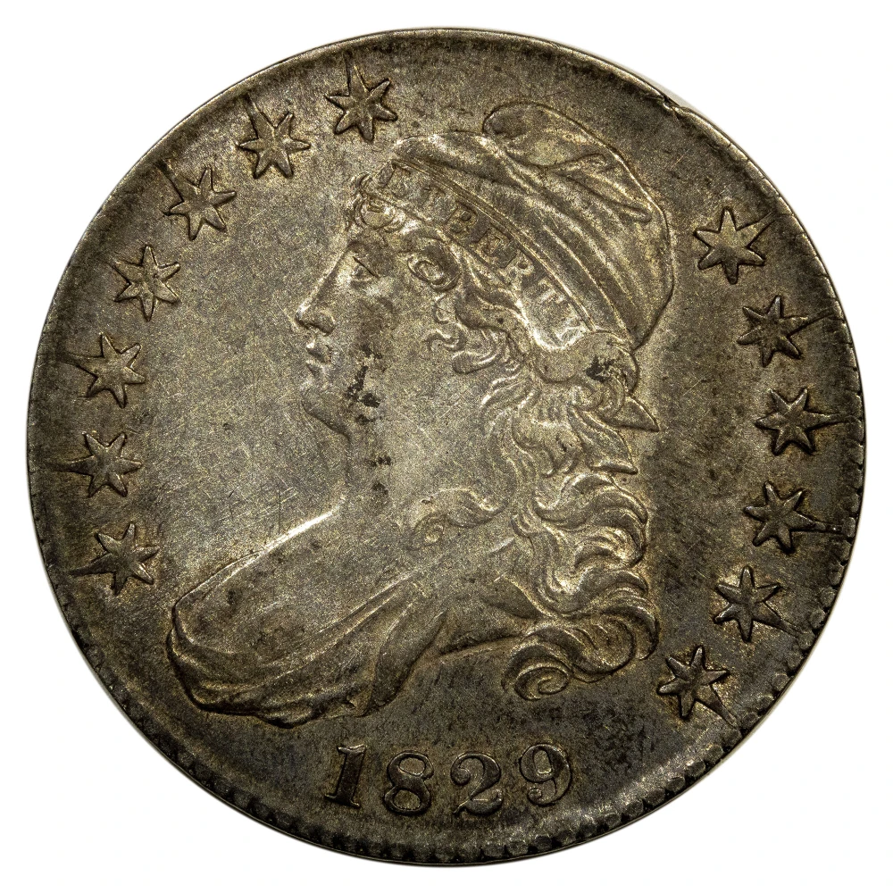 AU-50 1829 Bust Half Dollar