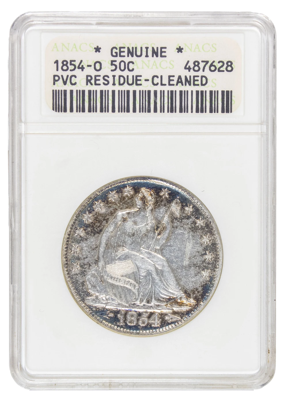 ANACS AU-58 Details 1854-O Arrows Half Dollar