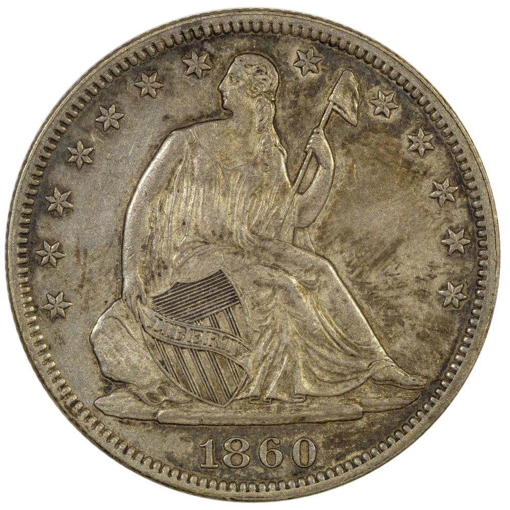 AU-50 Details 1860 Half Dollar