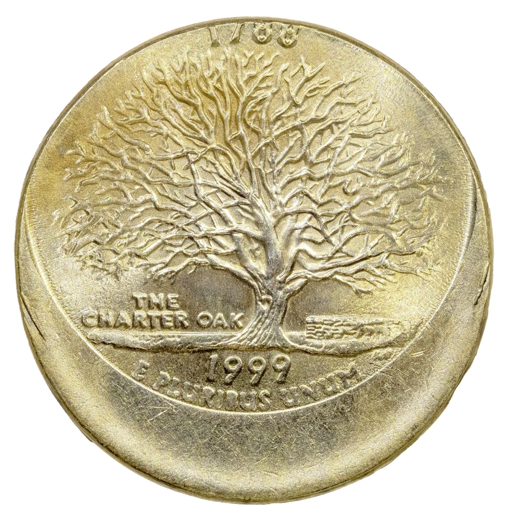 Gem Off Center 1999 Connecticut Quarter