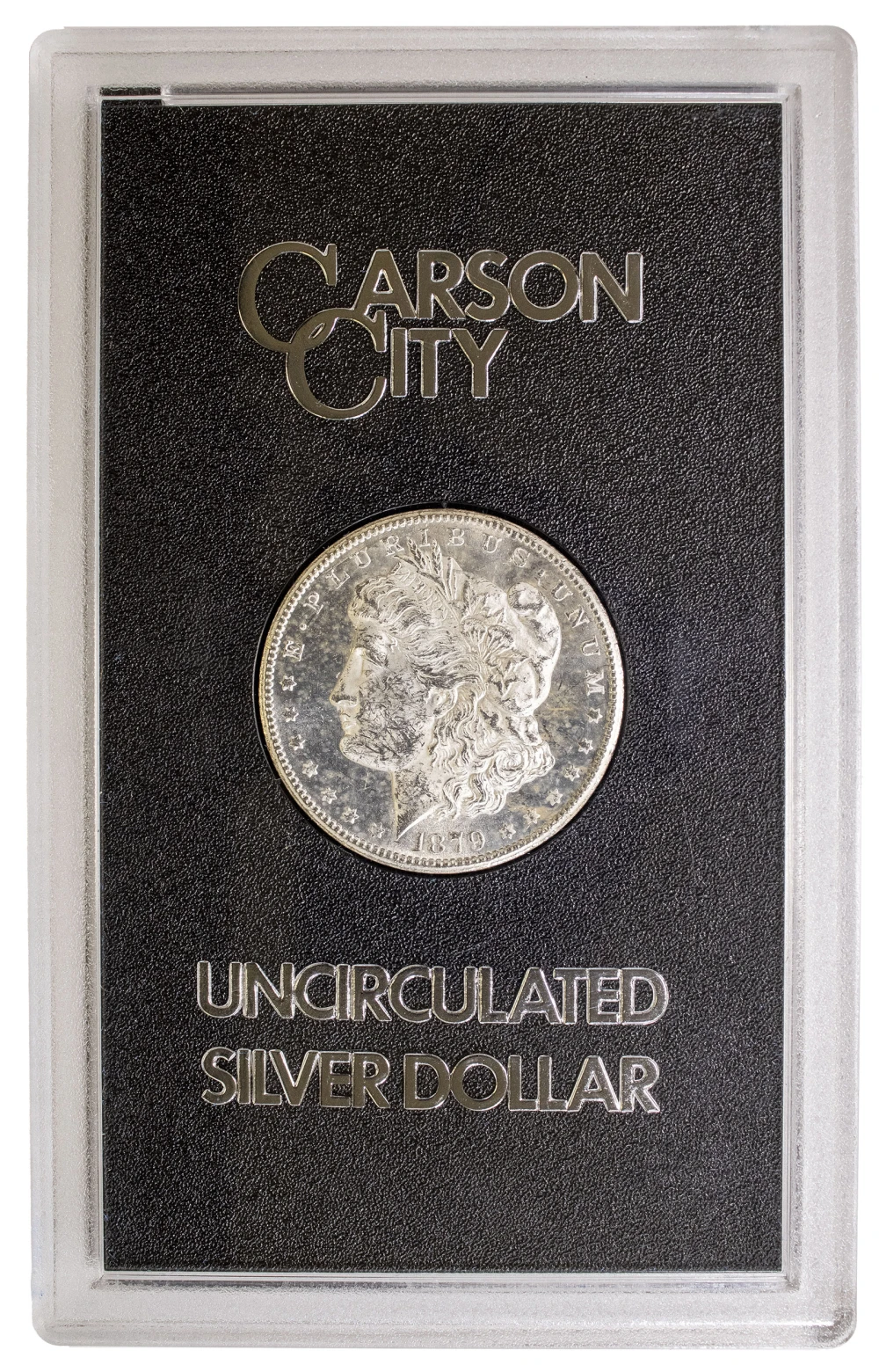 MS-60+ 1879-CC Normal Mintmark GSA Morgan $1
